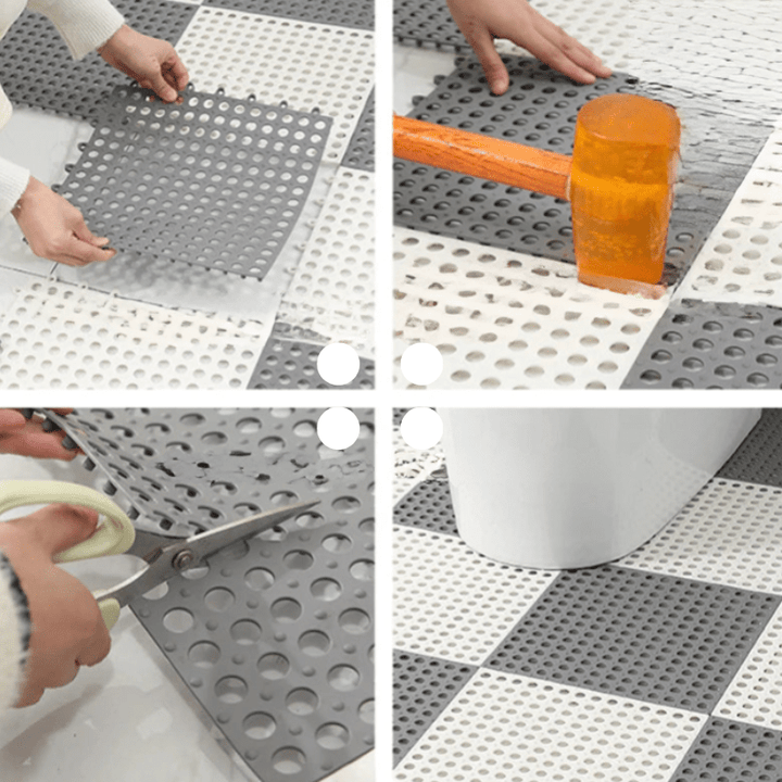 Secure non-slip bathtub mat set, preventing slips and falls. Essential bathroom safety mat for wet tubs.