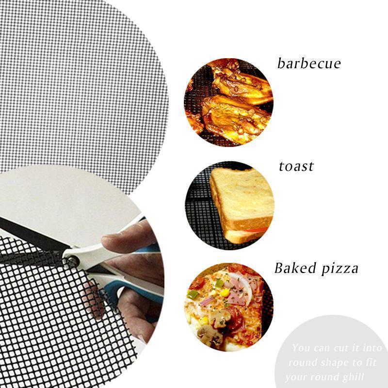 Easy-clean non-stick grill mat acting as a protective barrier on your BBQ for perfect grilling
