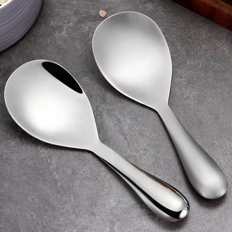 Compact non-stick stainless steel rice spoon, easy to store kitchen and serving utensil