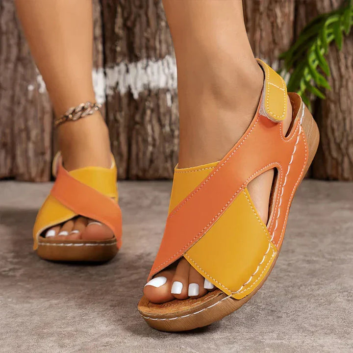 Comfortable Nora women's sandals, orthopedic arch support for all-day wear. Perfect lightweight summer walking shoes.