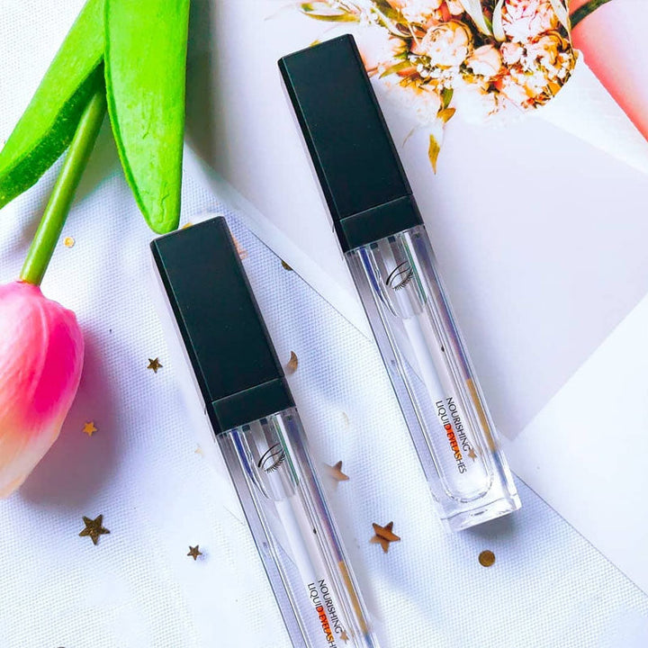 Nourishing Eyelash Growth Serum bottle, emphasizing lash growth, volume, and beauty.