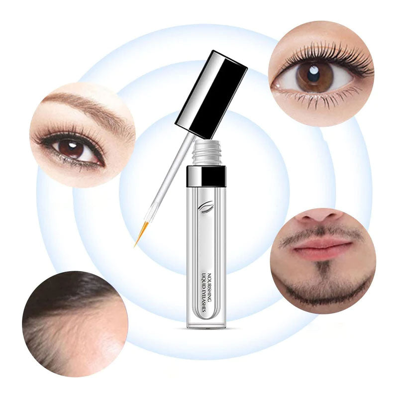 Set of Nourishing Eyelash Growth Serum and other eye makeup products for enhanced beauty.