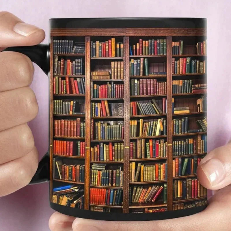 Novelty 3D sewing ceramic mug on a wooden table with a sewing machine, perfect home decor item.
