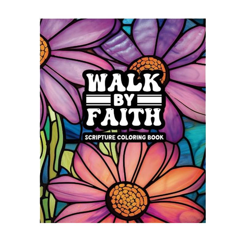 Focused shot of a hand coloring a complex design in an inspiring Christian adult coloring book.