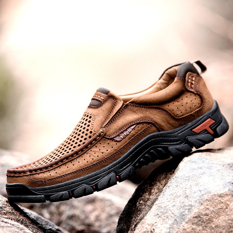 Durable Erik men's hiking shoes, breathable with non-slip sole for outdoor adventures & long-lasting comfort.