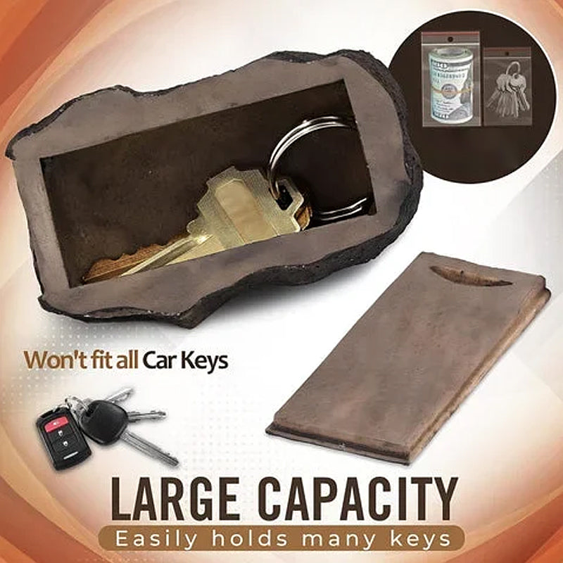Concealment key box, camouflaged outdoor key safe, essential garden security item