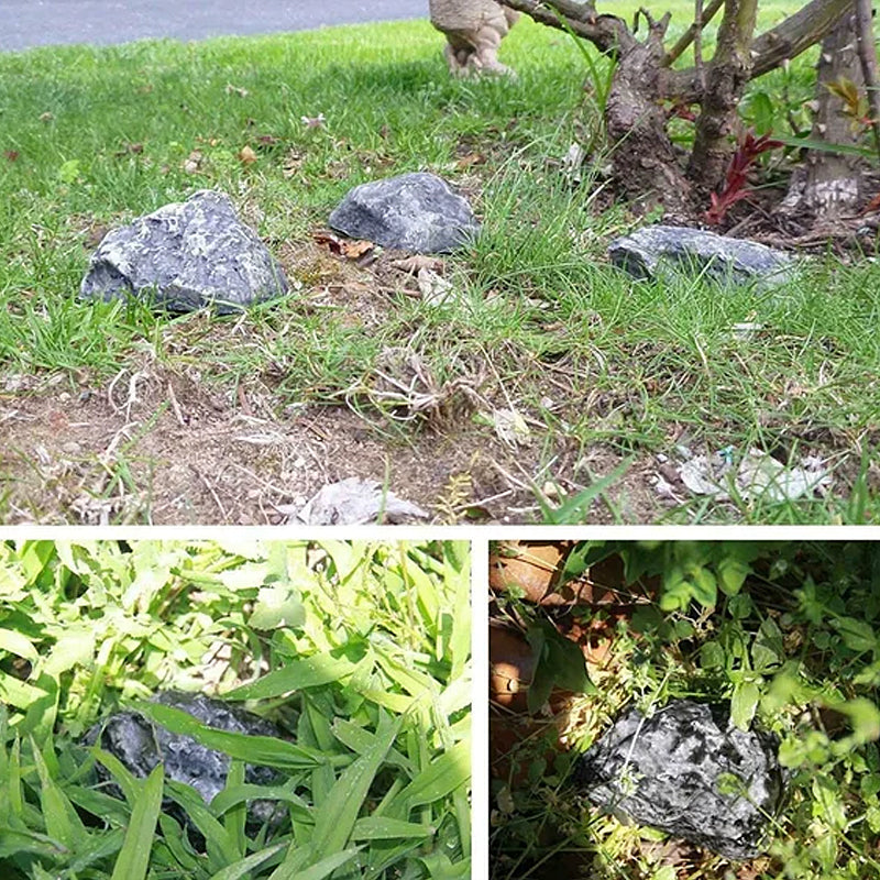Emergency key hider, durable resin rock, perfect for outdoor key storage in yard