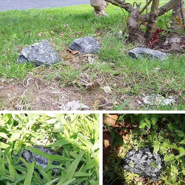 Emergency key hider, durable resin rock, perfect for outdoor key storage in yard