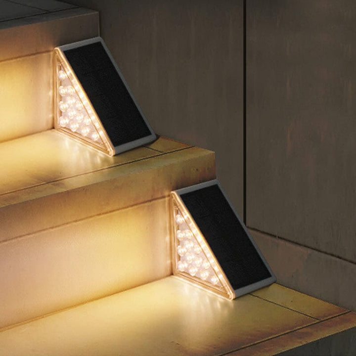 Outdoor LED solar step lights for garden stairs, waterproof & energy-efficient path illumination