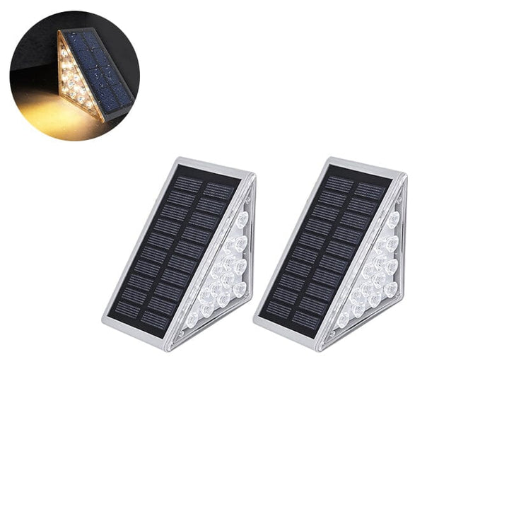 Solar-powered LED outdoor step lights, providing waterproof and reliable garden illumination