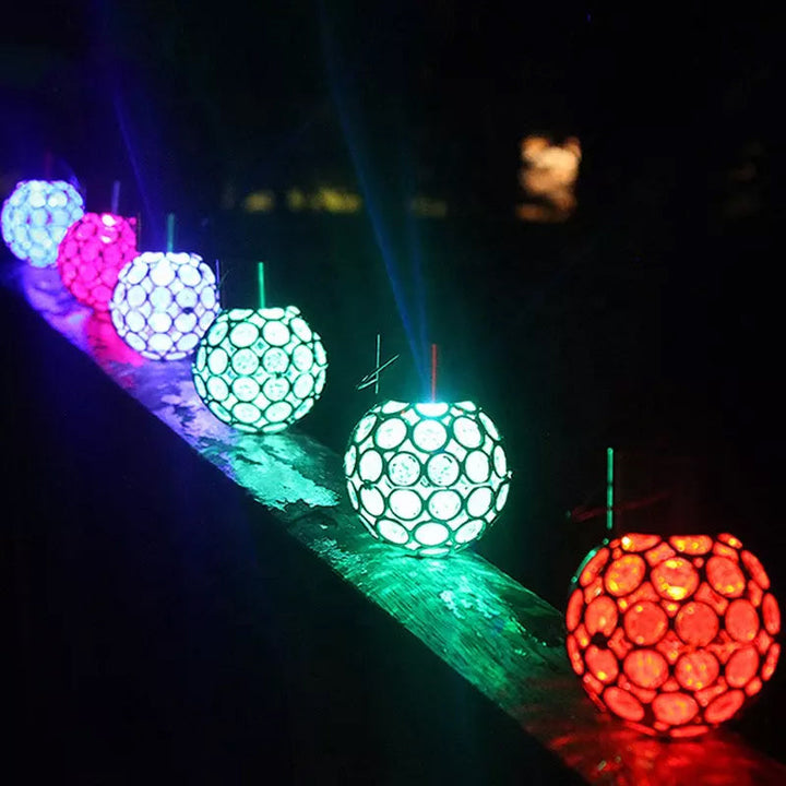 Weather-resistant outdoor solar hanging lantern, perfect for year-round garden and patio enjoyment.