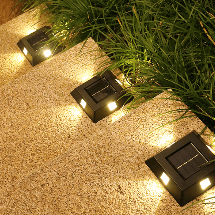 Stylish black solar wall lamp, seamlessly blending with garden and outdoor decor