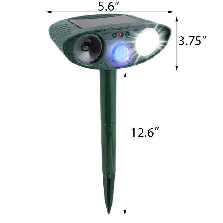 Protecting home gardens: solar ultrasonic deer repeller for humane wildlife control.