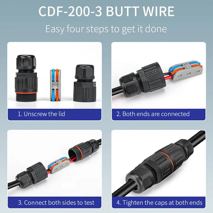 Secure outdoor wire terminal, providing weatherproof protection for various electrical uses.