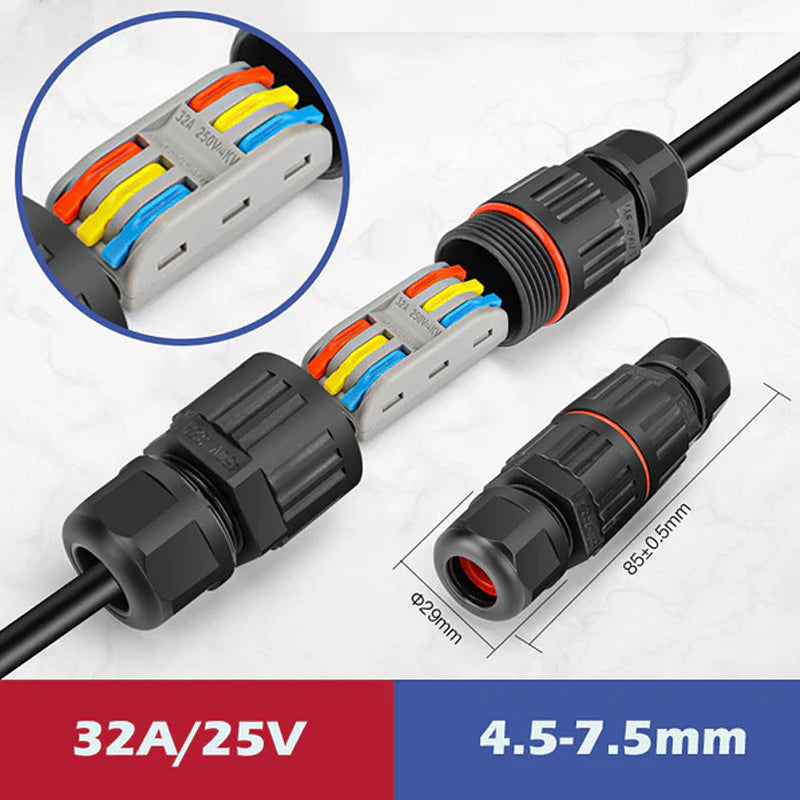 DIY electrical waterproof wire terminal, offering robust protection for outdoor power.