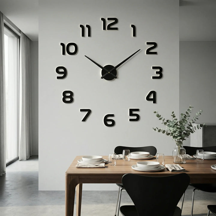 Customizable large wall clock, modern art design for minimalist interiors.