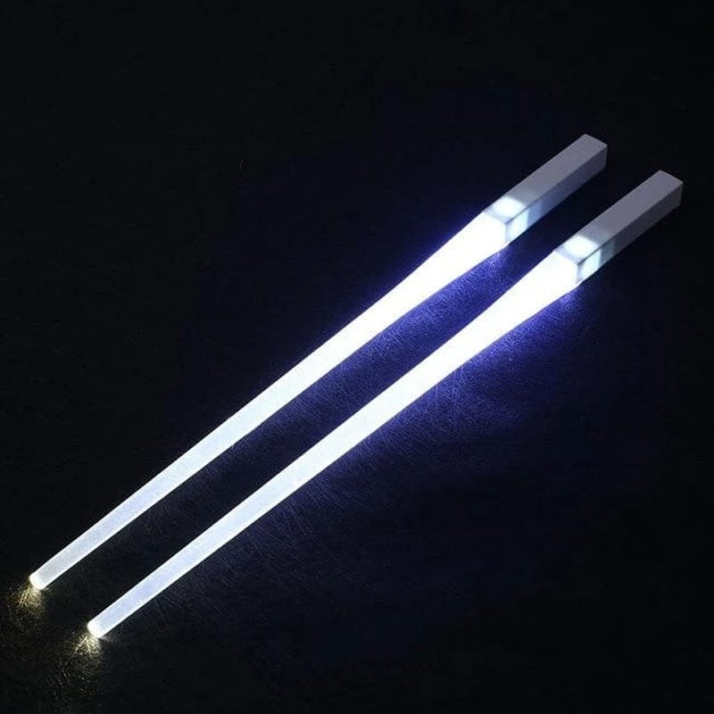 Group of different colored Lightsaber LED chopsticks, showcasing the variety of novelty kitchen gifts.