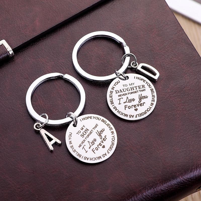 Beautifully crafted personalized initial 'H' keychain, a unique accessory and inspirational gift for son or daughter.