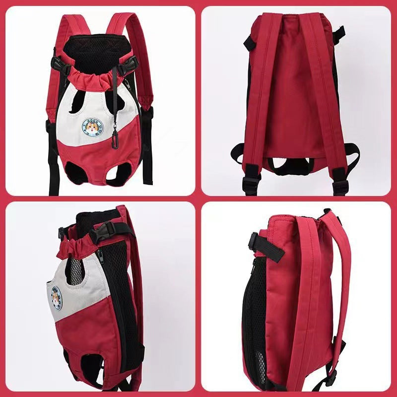 Innovative pet backpack, designed for small dogs & cats, with padded shoulder straps for owners