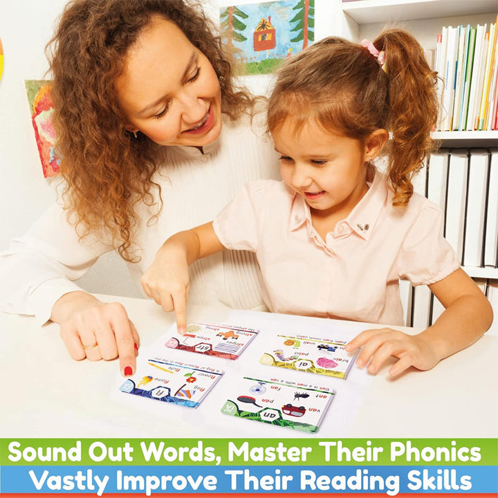 Detailed view of a phonics flashcard illustrating a 'digraph' for kindergarten and first-grade reading.