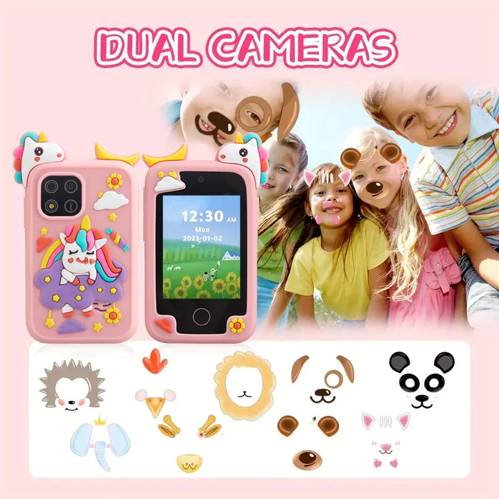 Safe toddler gift: PlayoraPhone cartoon toy phone, interactive learning for kids, perfect for pretend play.