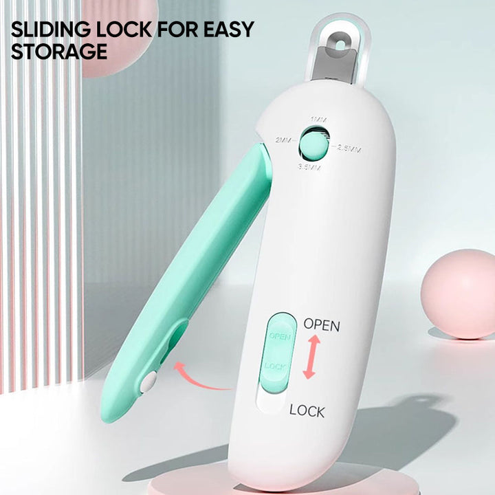 Pet supplies essential: blue nail clippers with comfortable grip and built-in safety guard for pets