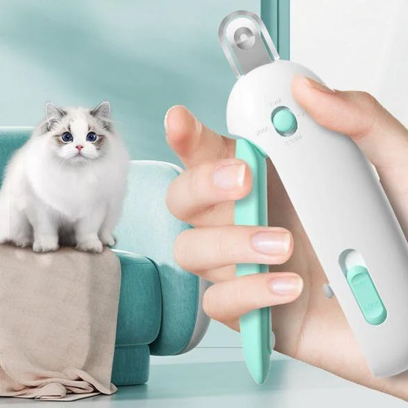 Ergonomic pet nail clippers in pink, designed for comfortable & safe cat/dog nail care