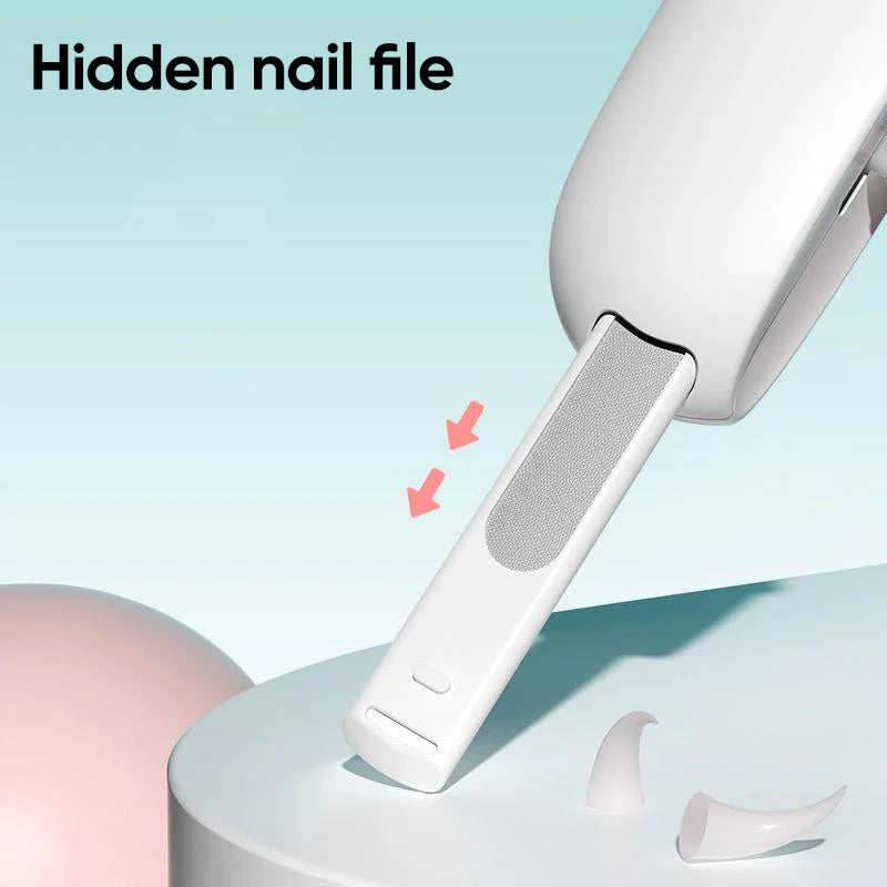 Safety guard mechanism on pet nail clippers, preventing over-cutting for secure pet grooming