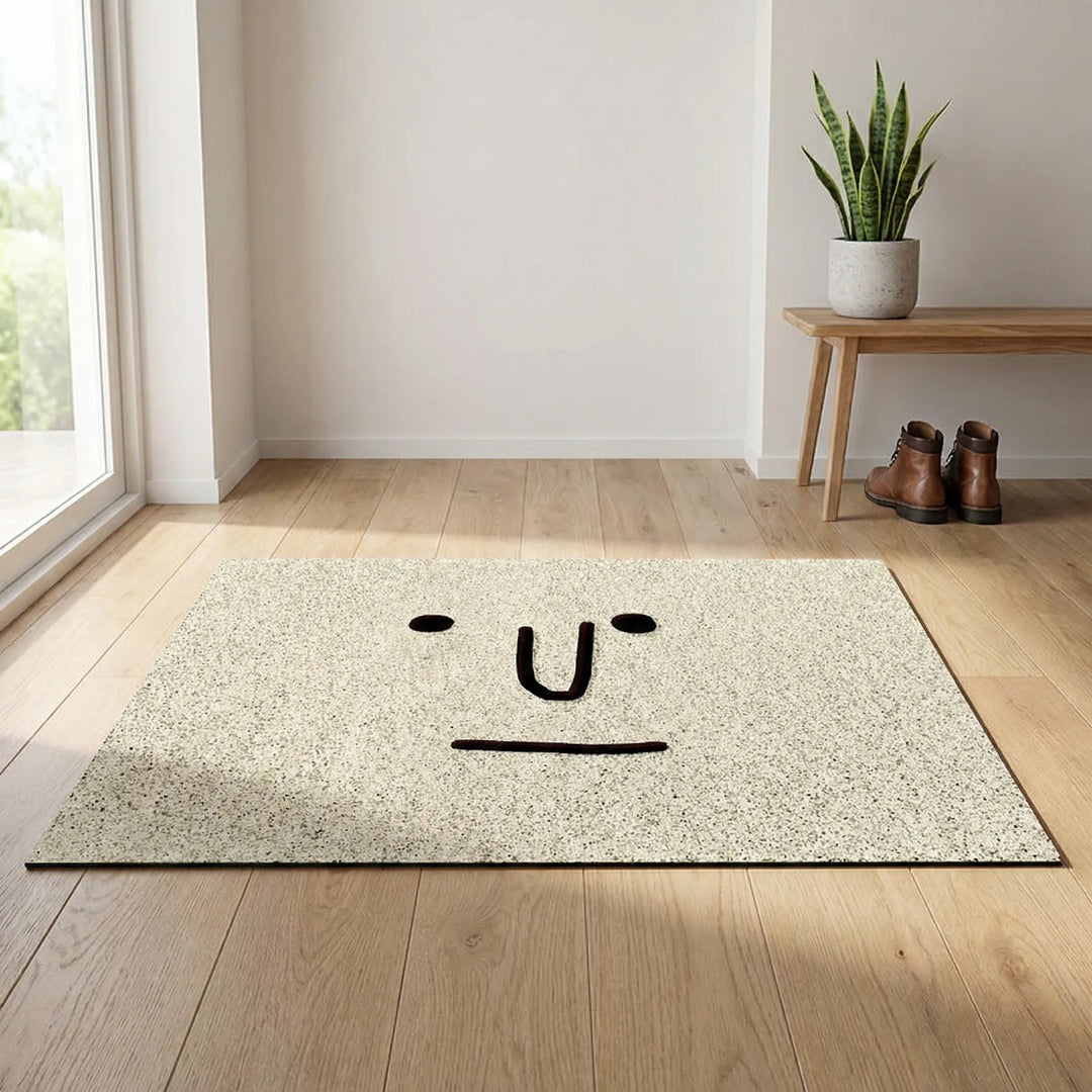 Playful Flowique wave doormat for indoor/outdoor use, non-slip & water-resistant entryway decor.