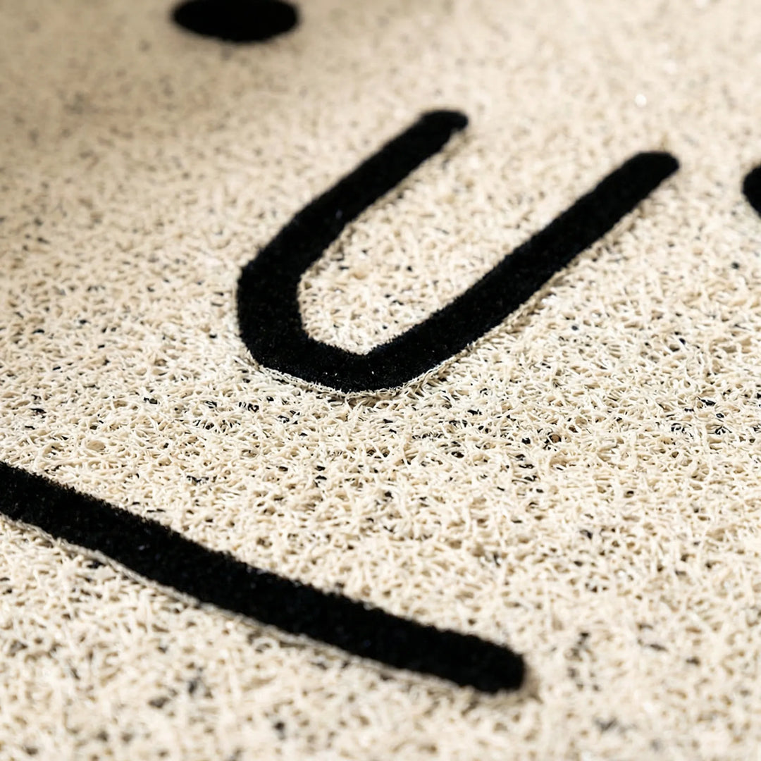Modern Flowique wave pattern outdoor mat, durable & water-resistant for stylish entryway.