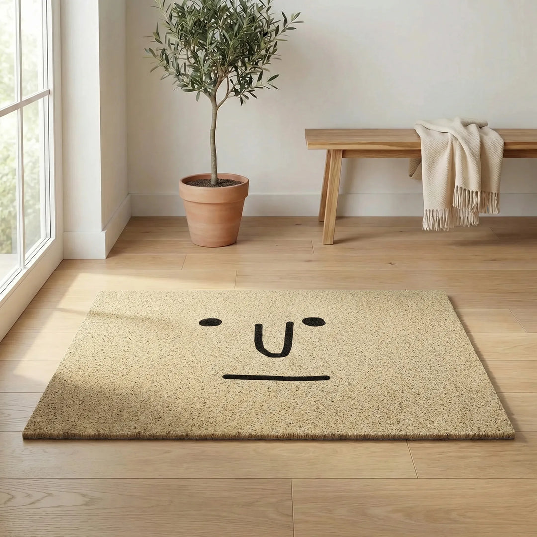 Stylish Flowique waves entryway mat, versatile for indoor/outdoor use, non-slip doormat.
