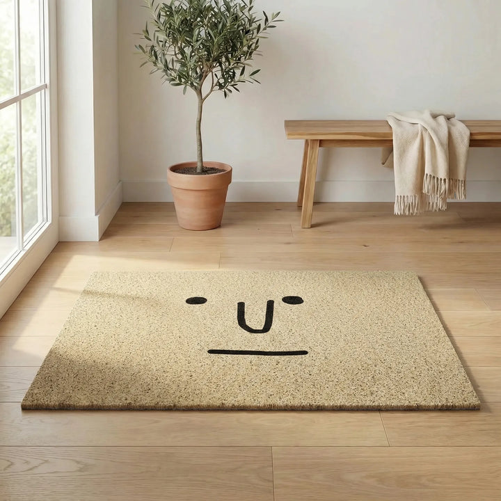Stylish Flowique waves entryway mat, versatile for indoor/outdoor use, non-slip doormat.