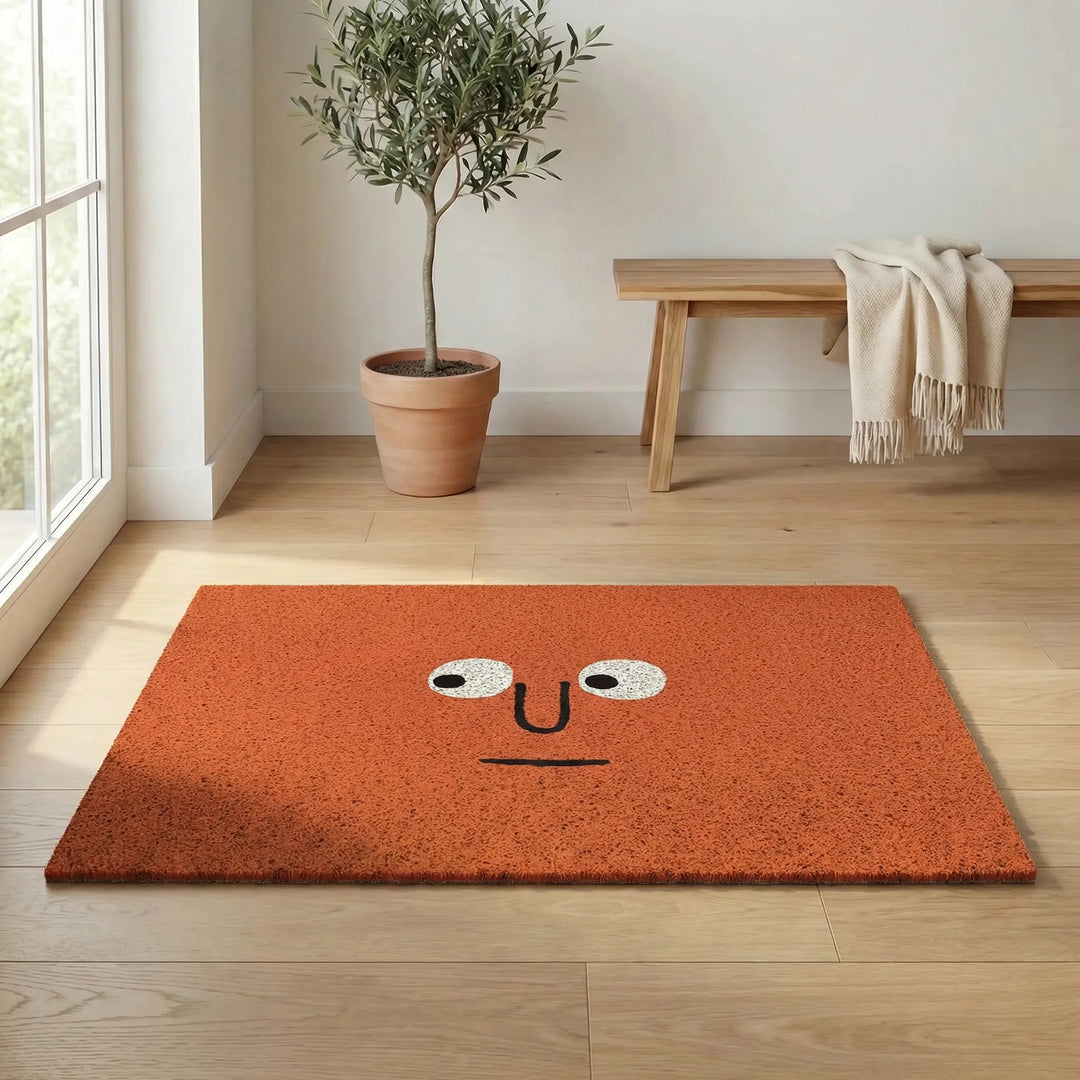 Water-resistant Flowique wave door mat, playful design, ideal for any home entryway.