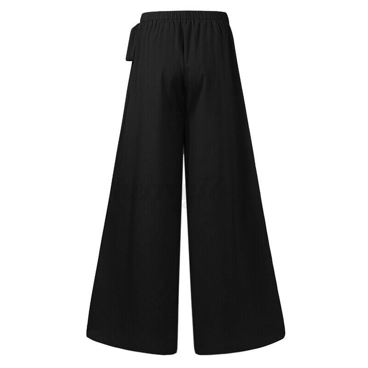 Chic plus-size women's wide-leg pants, offering comfort and style for professional occasions.