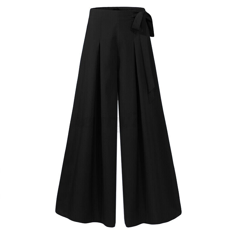 Plus-size palazzo pants for women, a fashionable wide-leg option for comfortable office style.