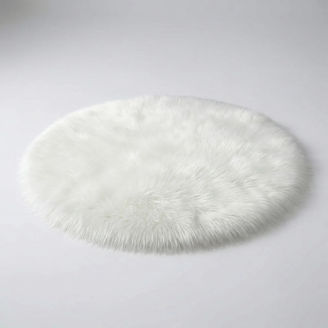 Cozy Flowique area rug with plush shag and unique wave pattern. Non-slip for bedroom or living room.