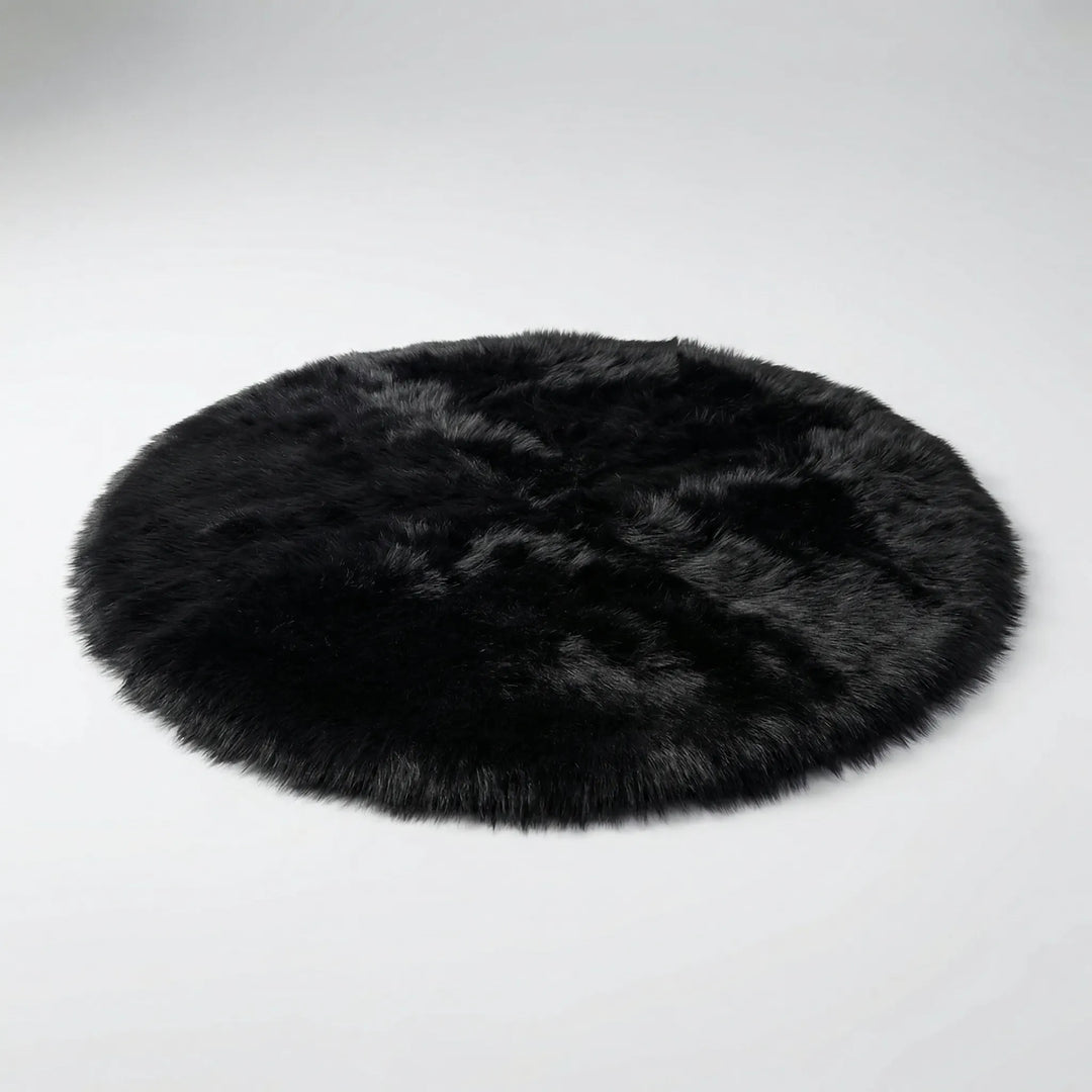 Bedroom shag rug: soft, plush, and non-slip, featuring a Flowique wave design for comfort.