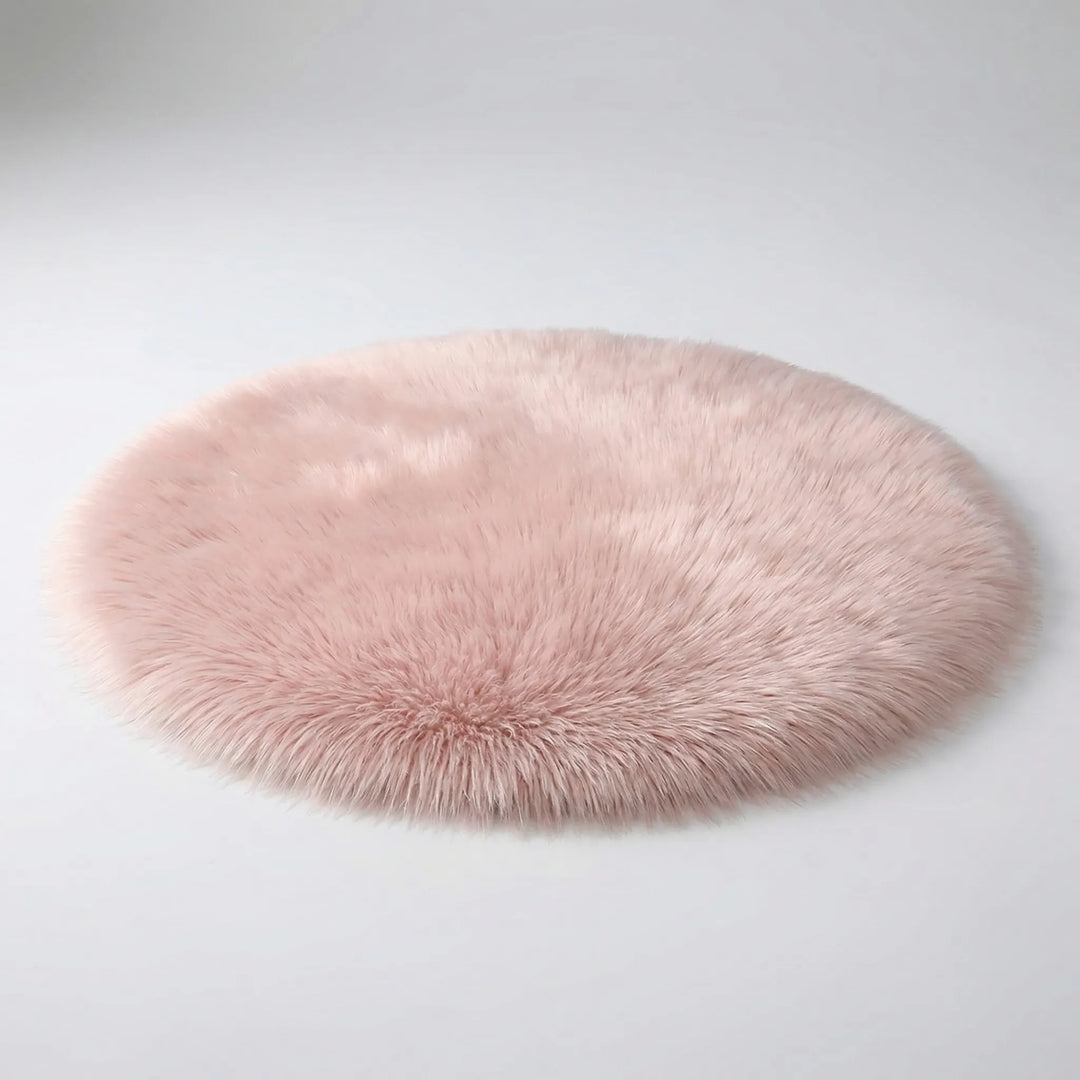 Thick plush shag rug with non-slip backing, providing cozy comfort and modern home decor.