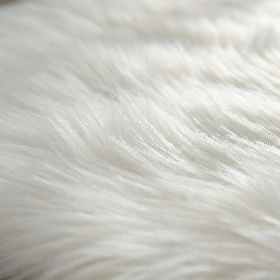 Flowique statement area rug, a plush shag runner for benches & floors.