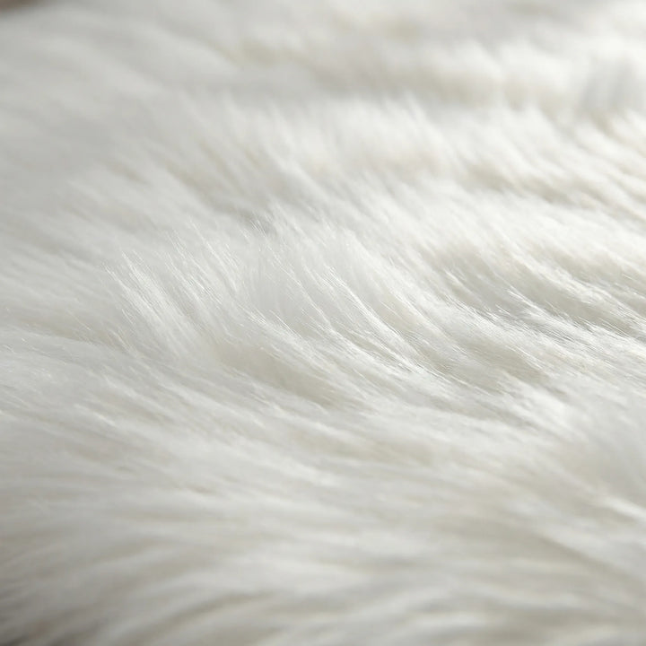 Flowique statement area rug, a plush shag runner for benches & floors.