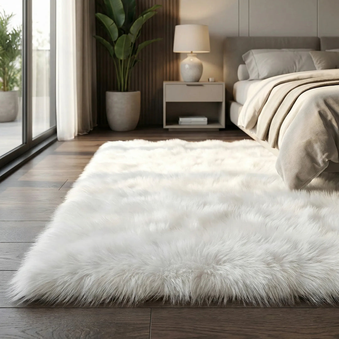 Ultra soft plush shag runner rug, non-slip design for cozy home decor.