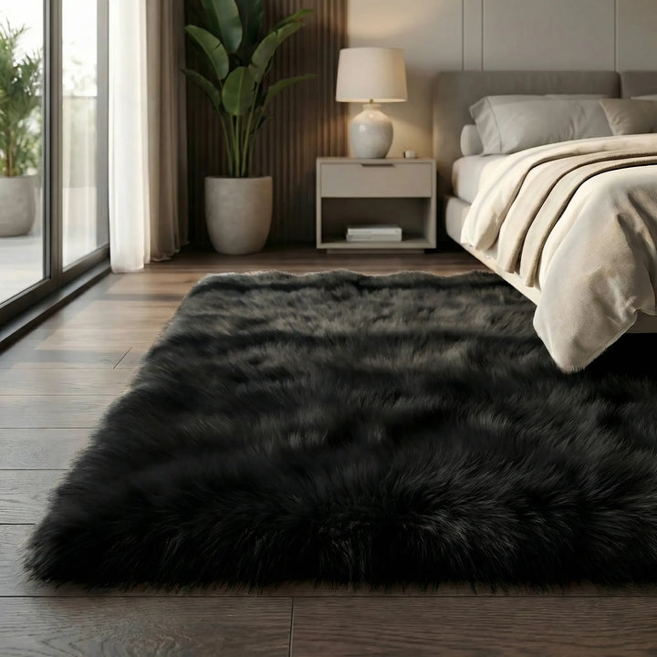Luxurious plush shag runner rug, ultra soft, non-slip & cozy home decor.