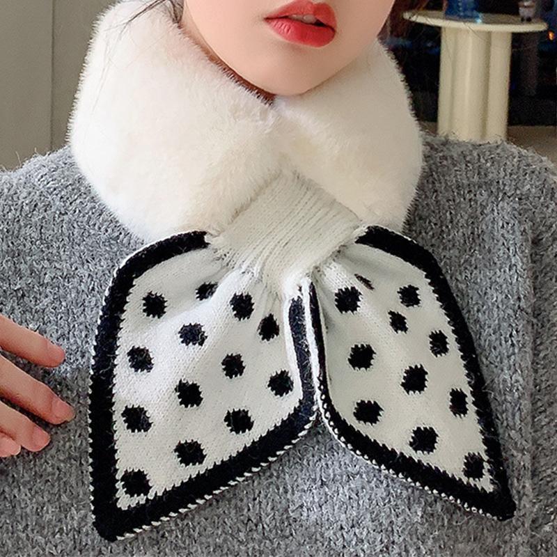 White thick plush winter scarf, a versatile and warm accessory for women.