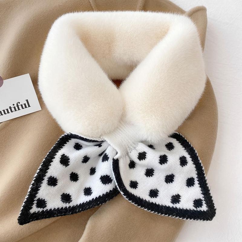 Fashionable women's plush scarf, extra thick for ultimate warmth and comfort.