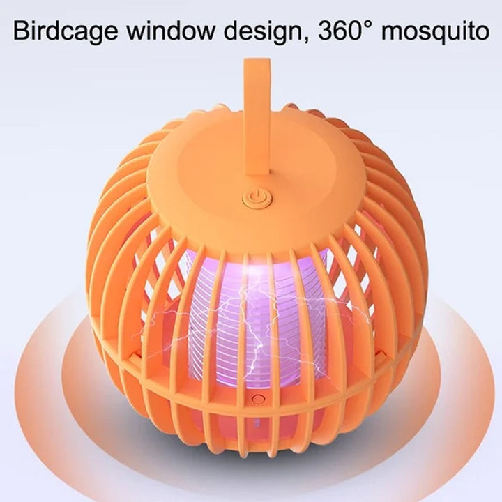 Compact bug trap with LED night light function, ideal for camping and home use