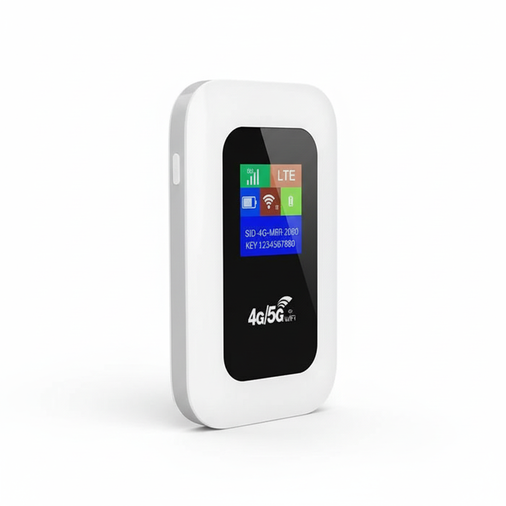 Portable 5G Wi-Fi Router for fast, secure internet on the go. Ideal mobile hotspot for travel & home backup.