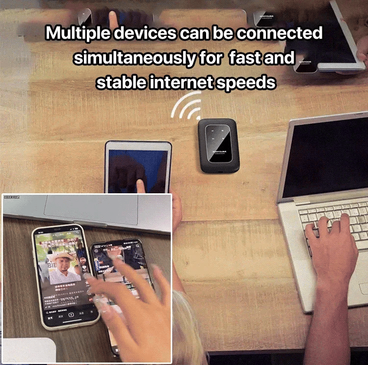 Unlocked 5G WiFi hotspot, ideal for high-speed mobile internet and global connectivity.