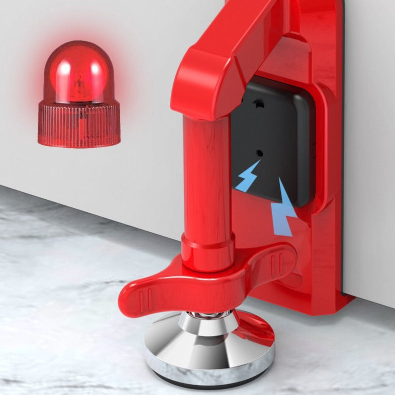 Portable alarm door stopper for enhanced home security and personal protection