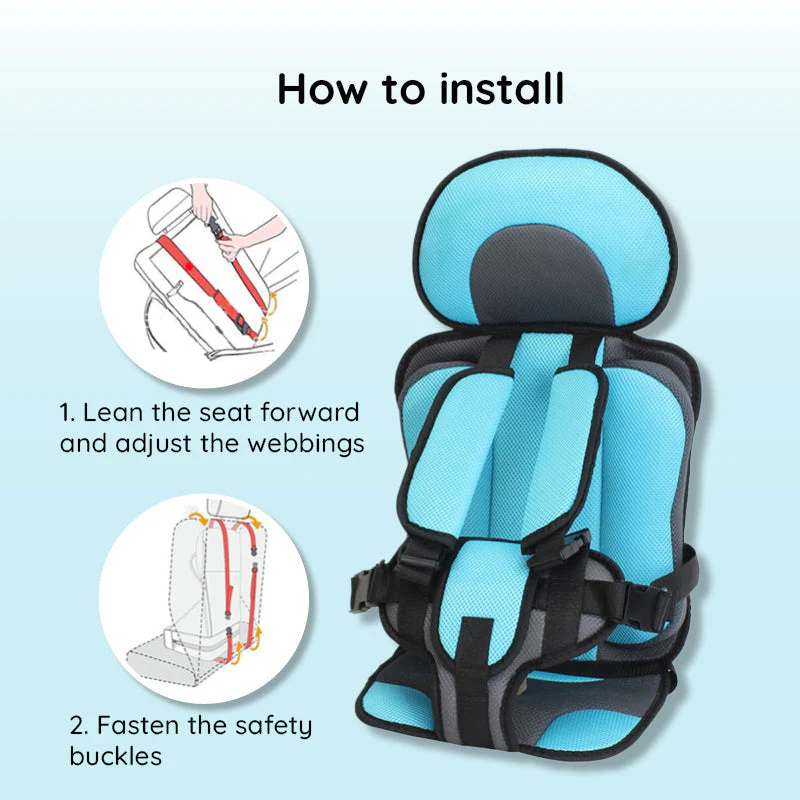 Modern design portable child car seat with robust safety features.