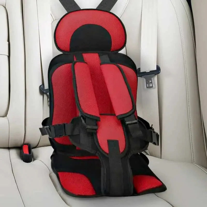 Kids travel safety car seat with adjustable five-point harness, grey.